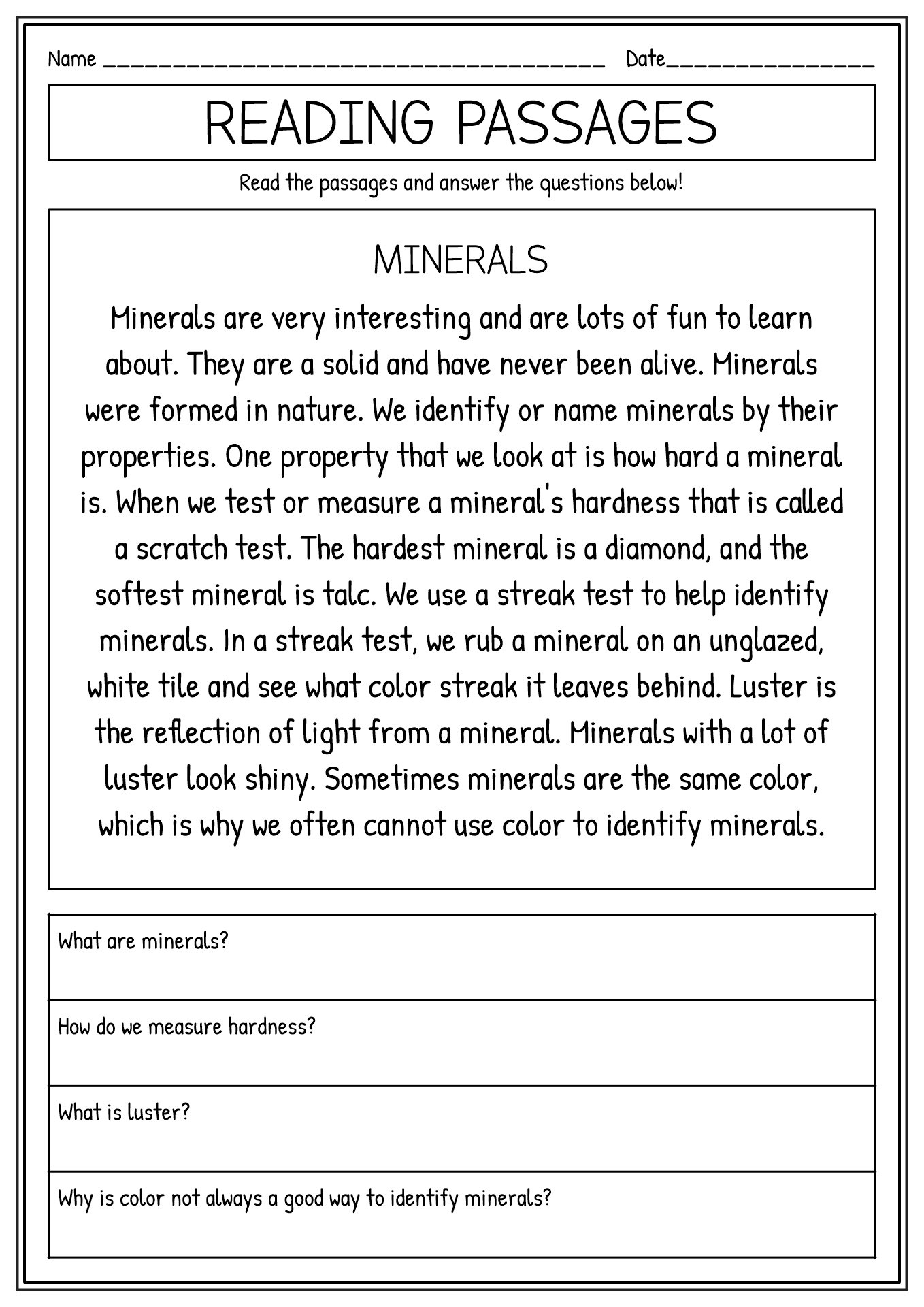 Reading Fluency nd Grade Worksheets - Free PDF at worksheeto