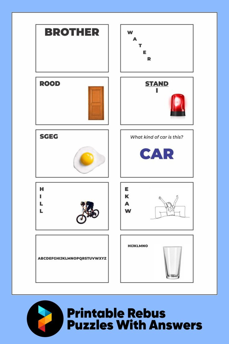 Rebus Puzzles With Answers -  Free PDF Printables  Printablee