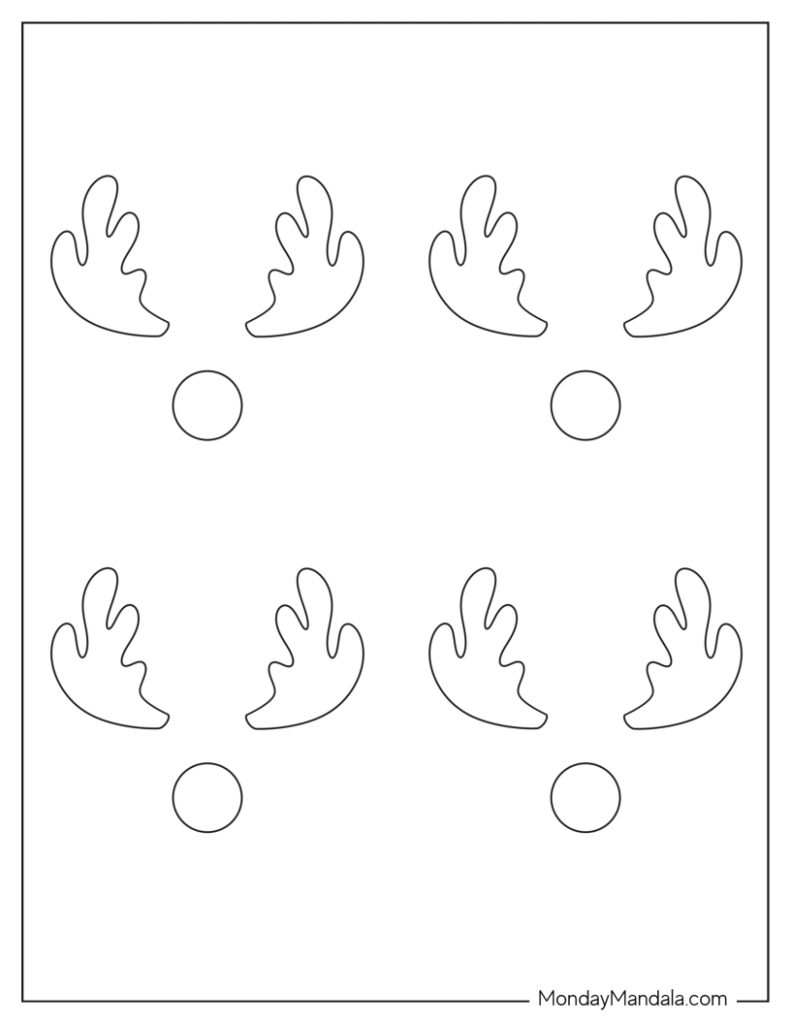 Reindeer Templates (Free PDF Printables) Reindeer Templates (Free PDF Printables)