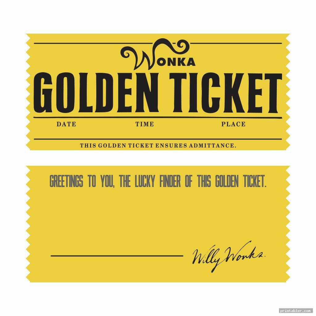 retro editable printable wonka golden ticket