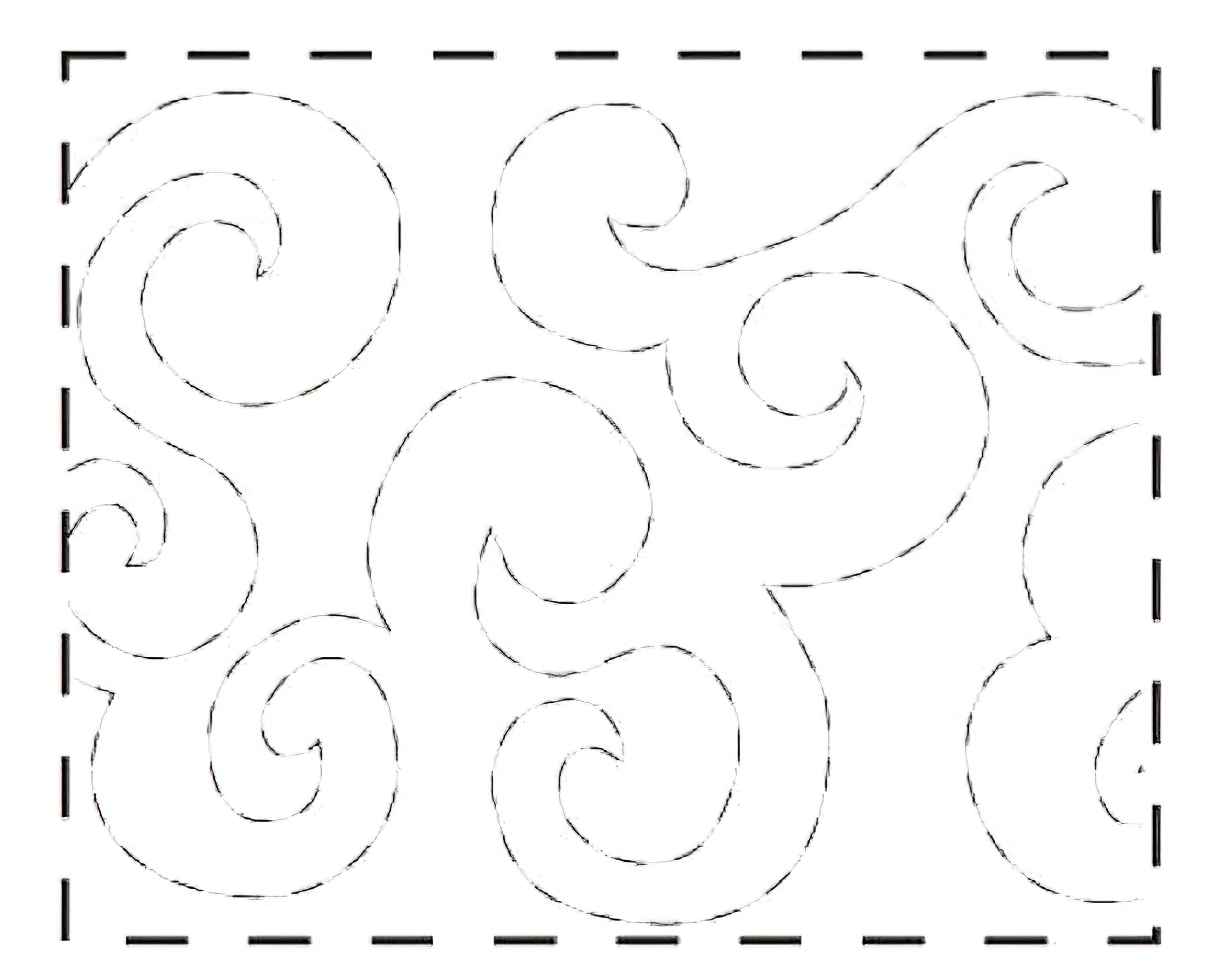 Reusable Line Stencil Large Reusable Quilting Stencil - Shell