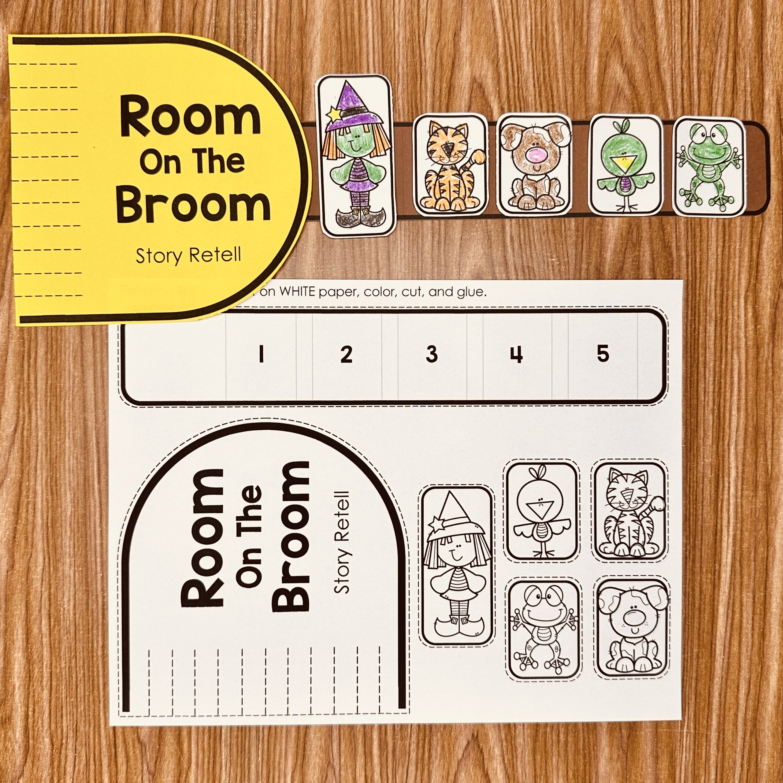 Room On The Broom Broom Sequencing Craft - Simply Kinder +