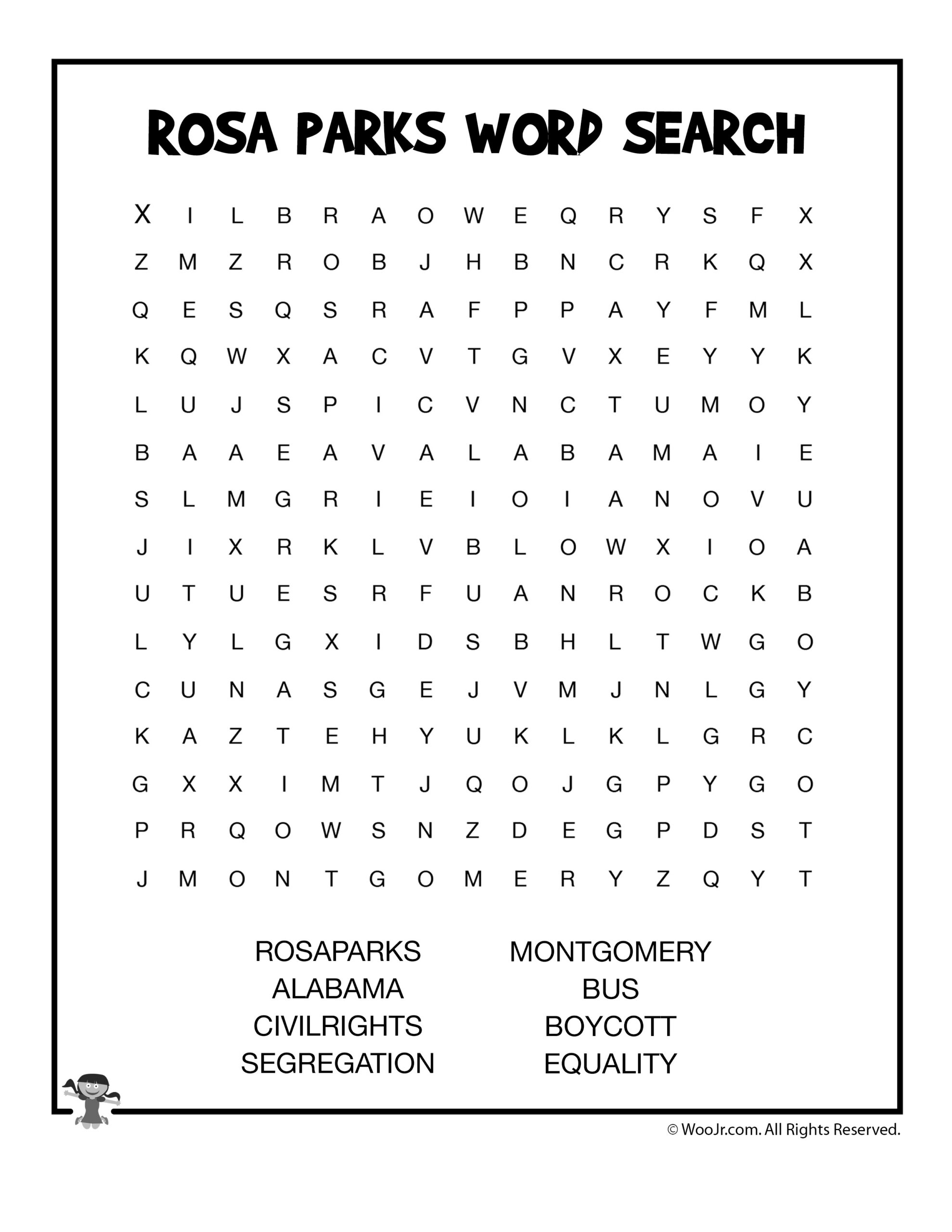 Rosa Parks Day Printables  Woo! Jr