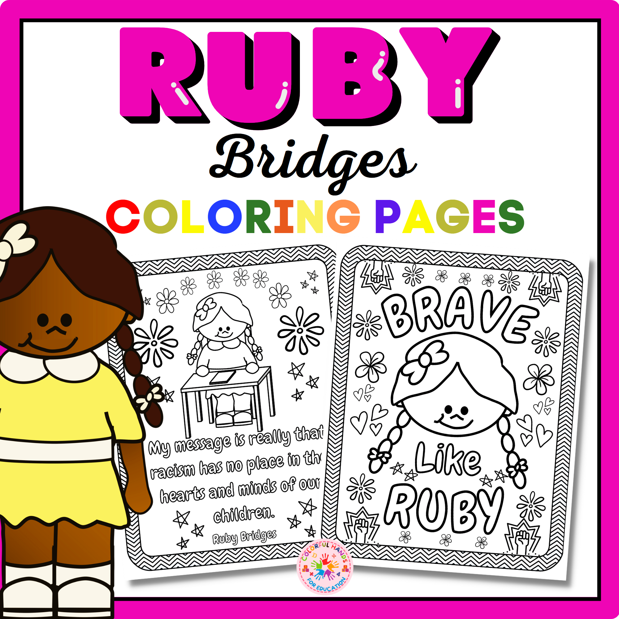 Ruby Bridges Coloring page-Women