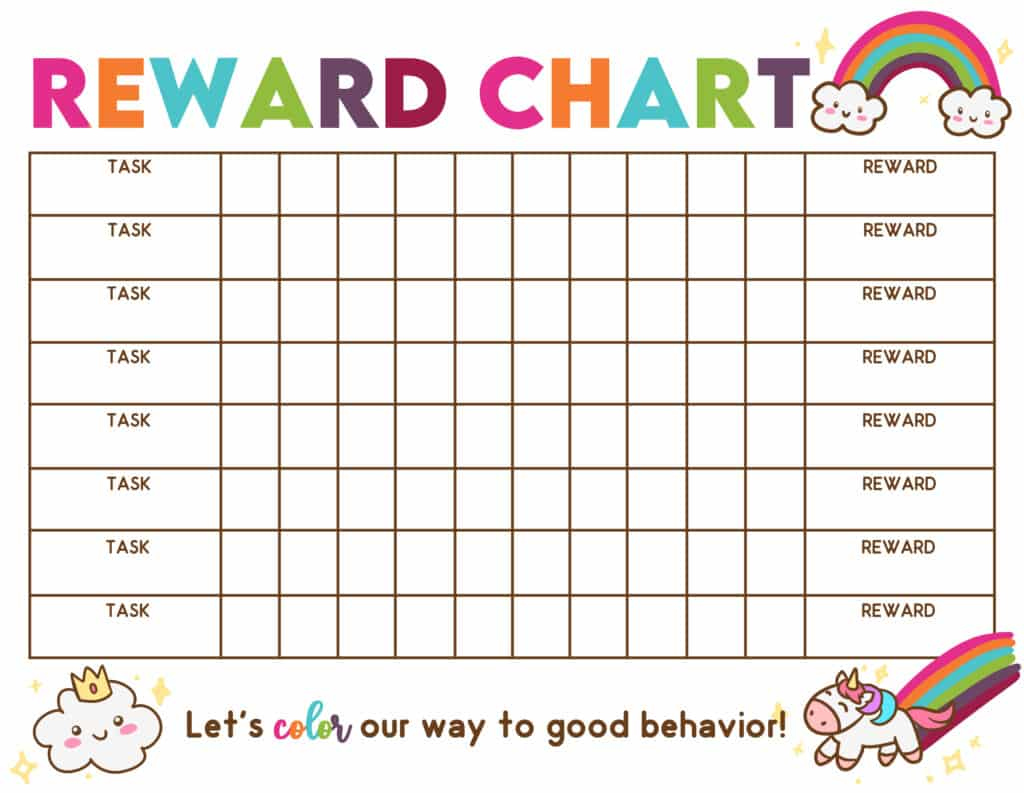 s For Children Morning Routine Reward Chart Good Behaviour
