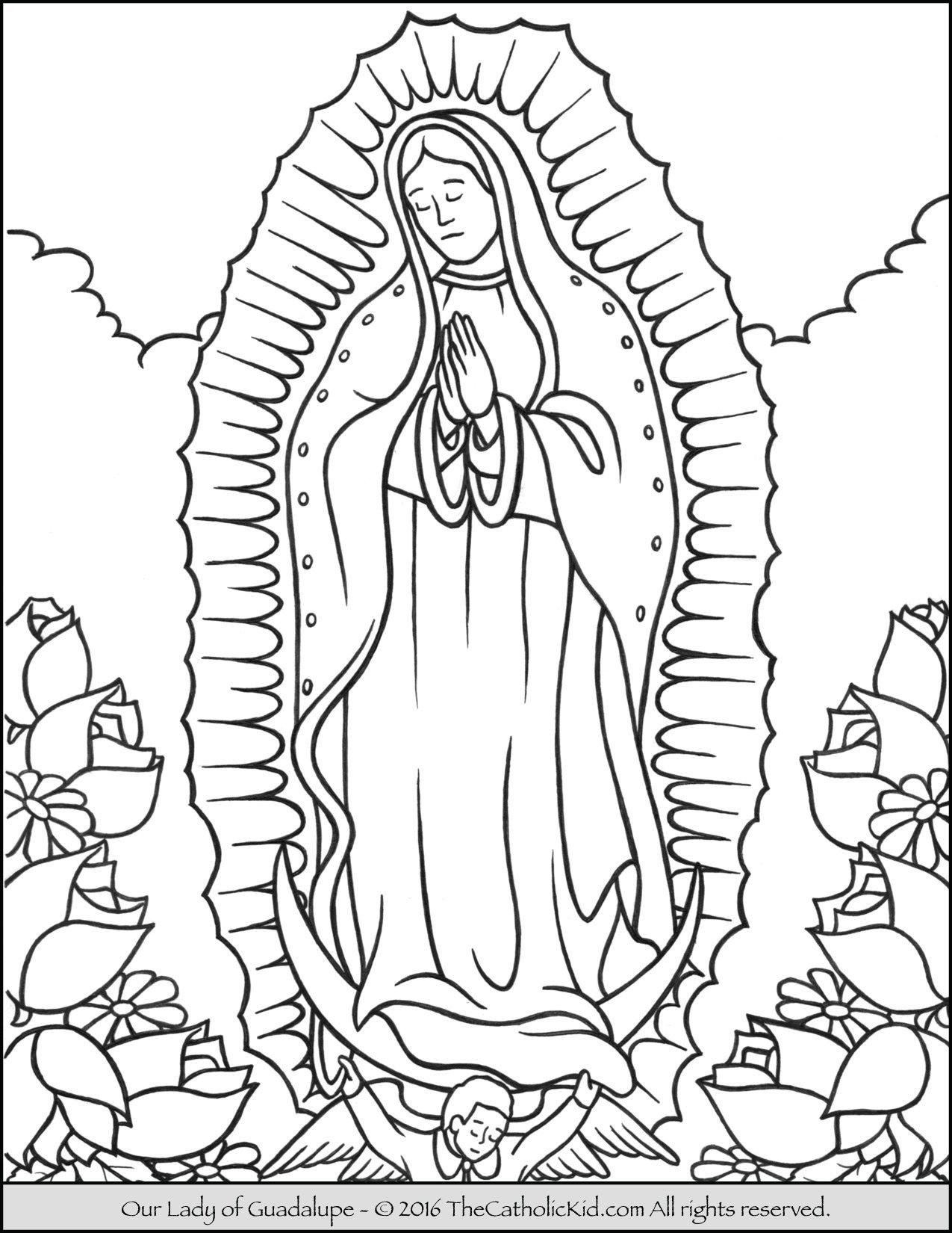 Saint Mary Coloring Pages - Download Pack - TheCatholicKid