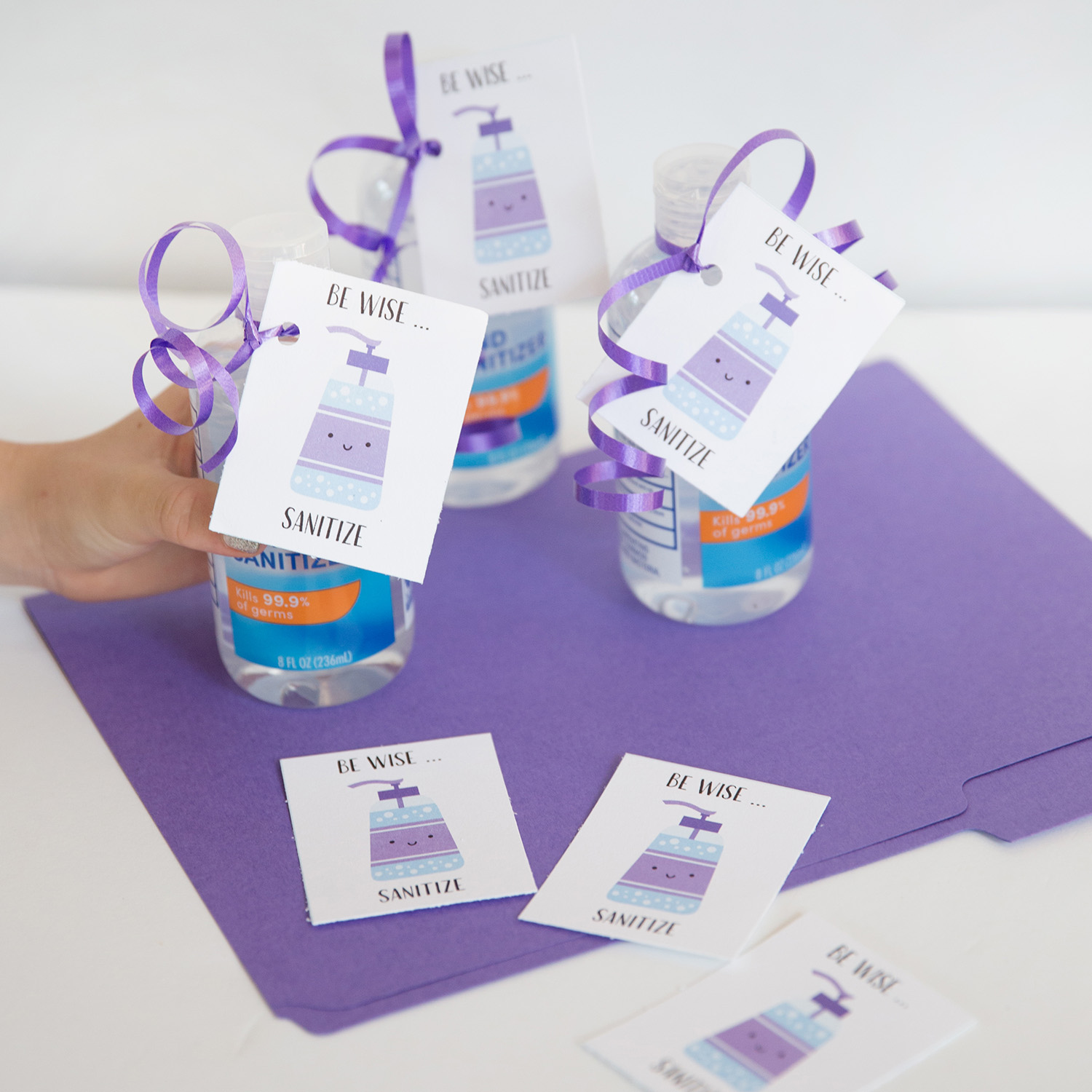 Sanitizer Gift Tags - Free Printable Download