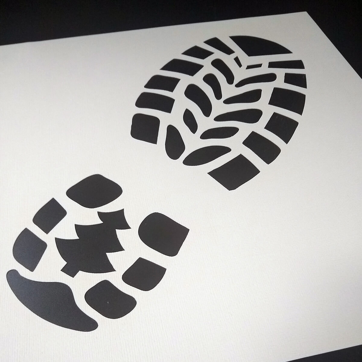 Santa Footprint Stencil