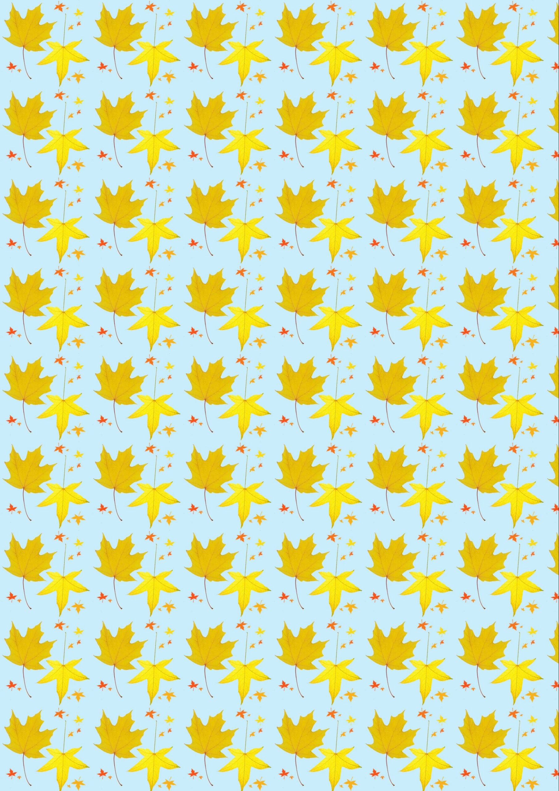 Scrapbook Paper: Fall Leaves - Rooftop Post Printables