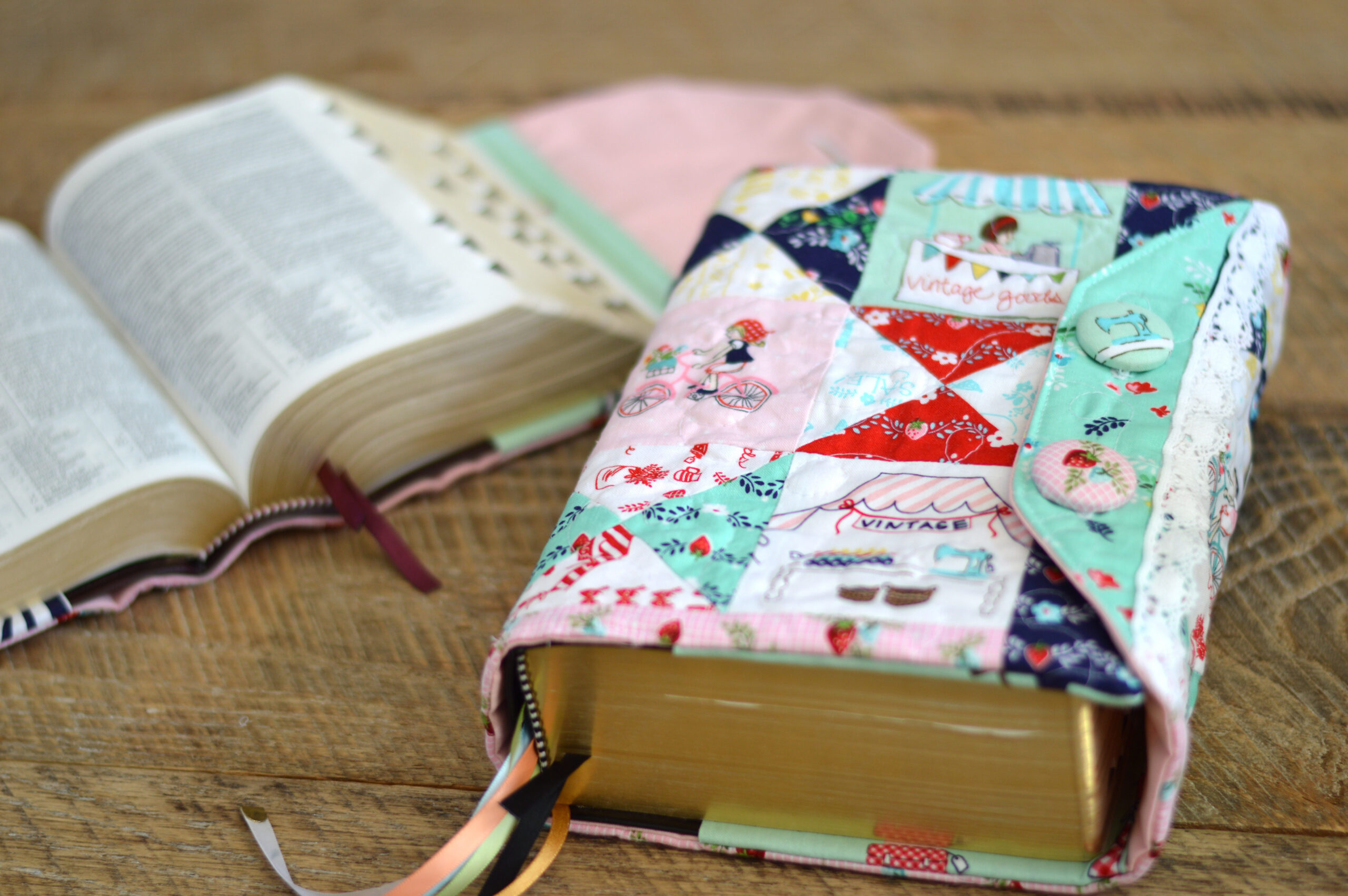 Scripture Cover Tutorial Featuring Vintage Market from Riley Blake