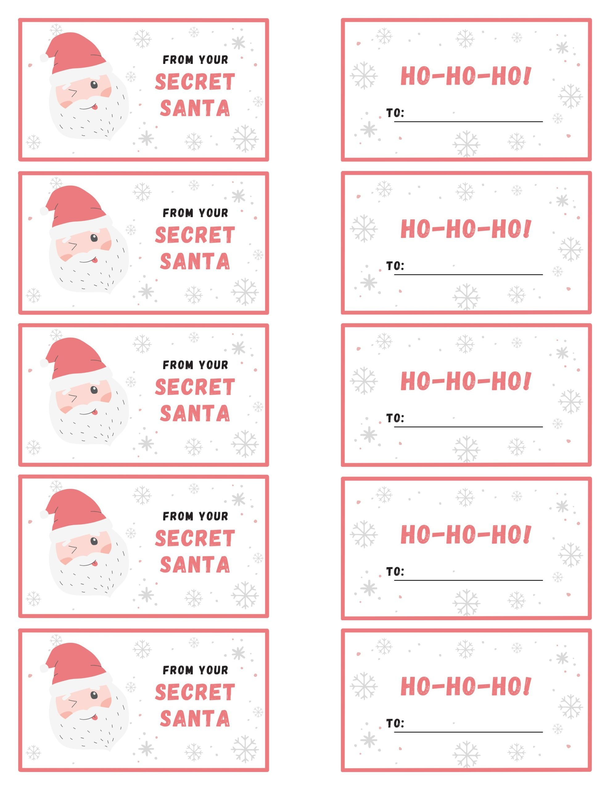 Secret Santa Free Printables - Party Like a Cherry
