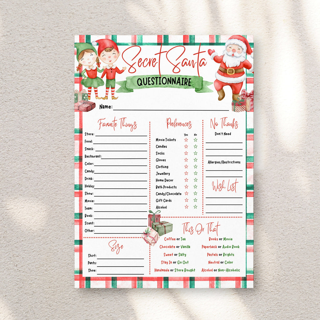 Secret Santa Wishlist Template Secret Santa Questionnaire Ollie Secret Santa Wishlist Template Secret Santa Questionnaire Ollie