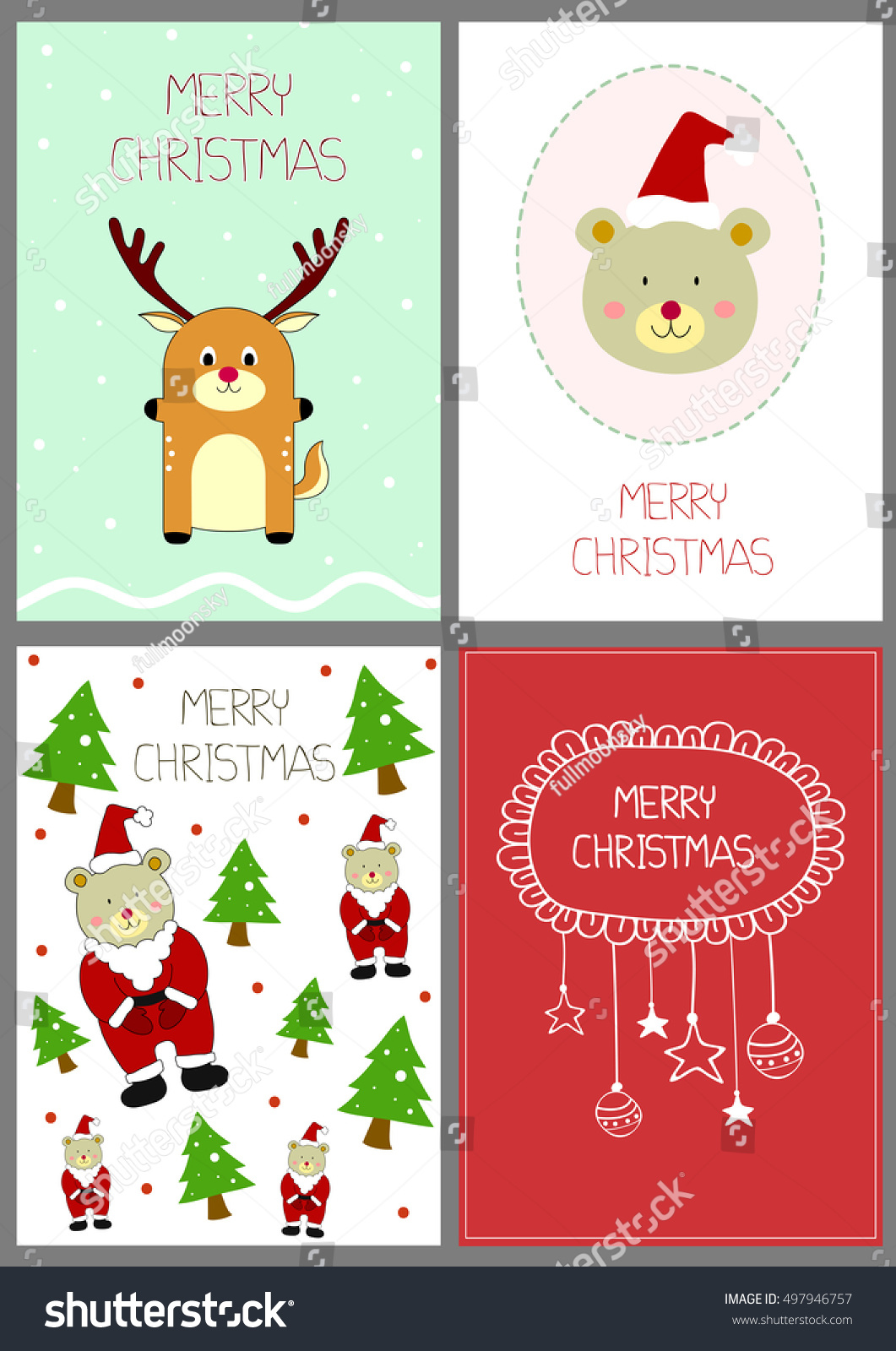 Set Christmas Card Templates Greeting Stock Vector (Royalty Free Set Christmas Card Templates Greeting Stock Vector (Royalty Free