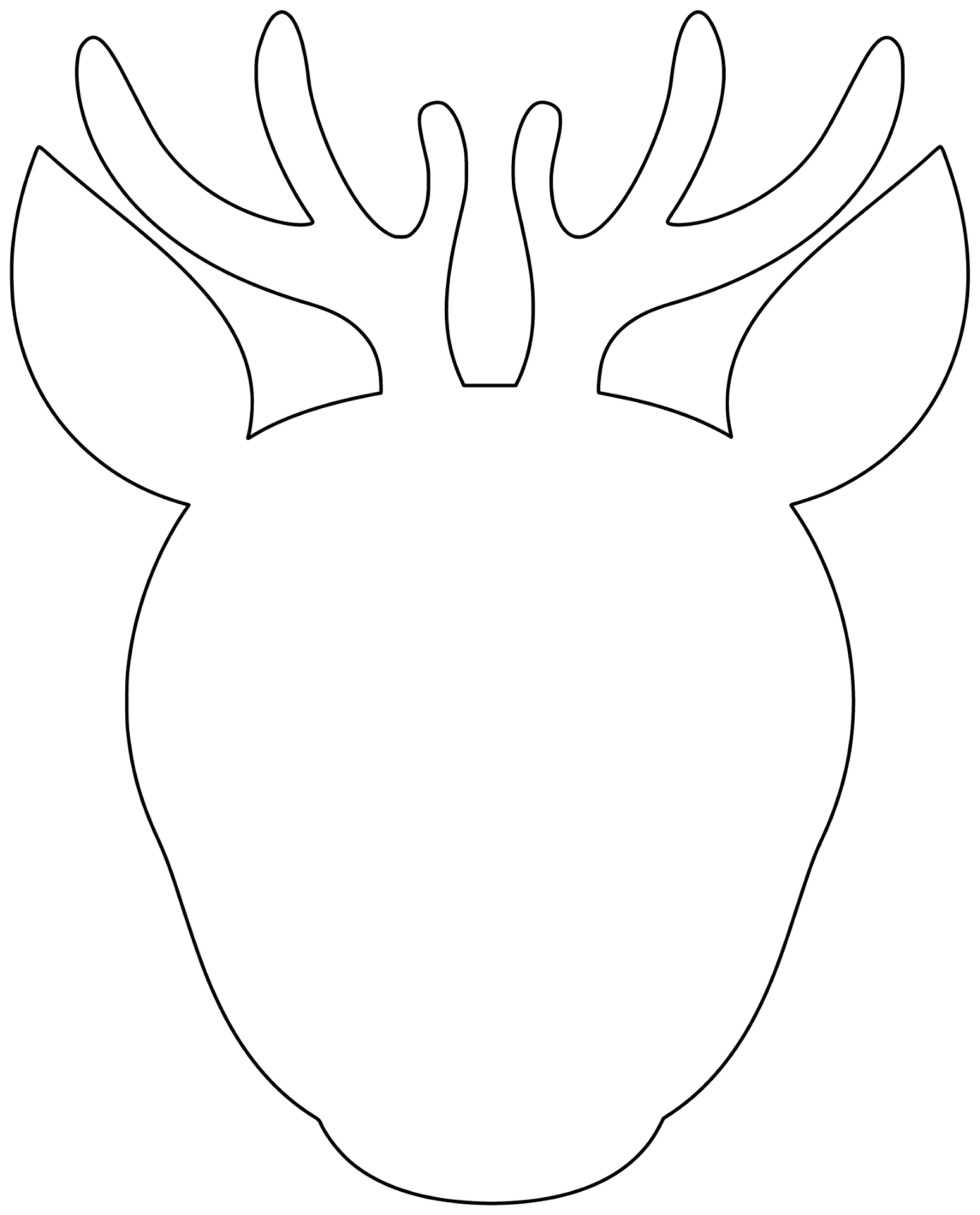 Shape of Deer Head Free Printable Paper Сraft Templates Shape of Deer Head Free Printable Paper Сraft Templates