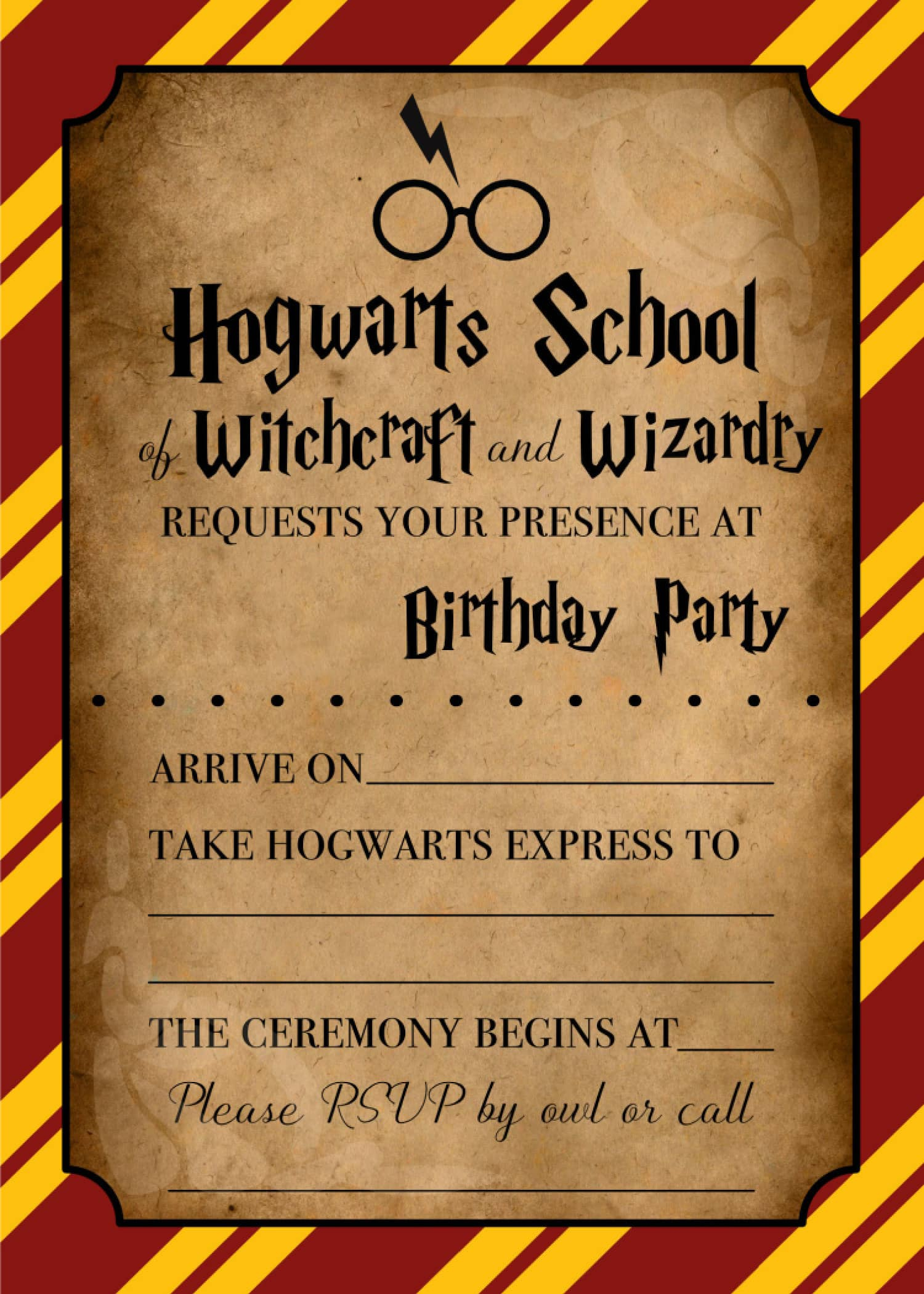 Shop harry potter baby shower invitation template free New