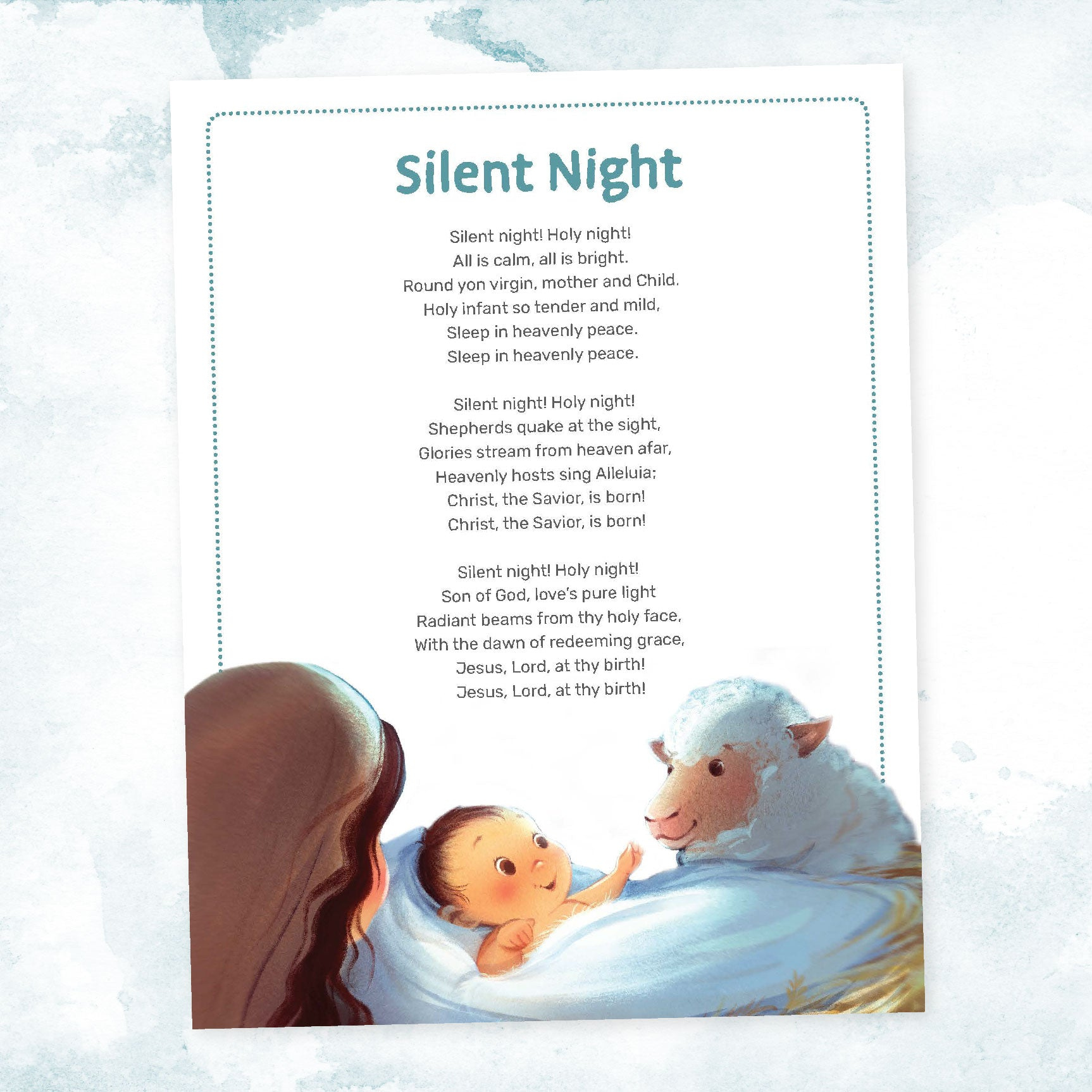 Silent Night Lyrics & Story  The Good and the Beautiful