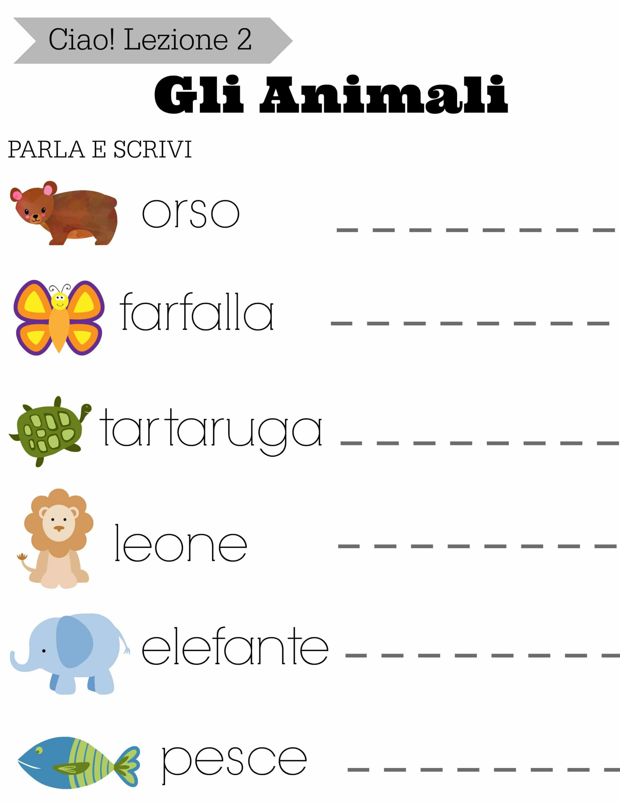 Simple Italian Lessons for Kids: Lezione  - The Chirping Moms