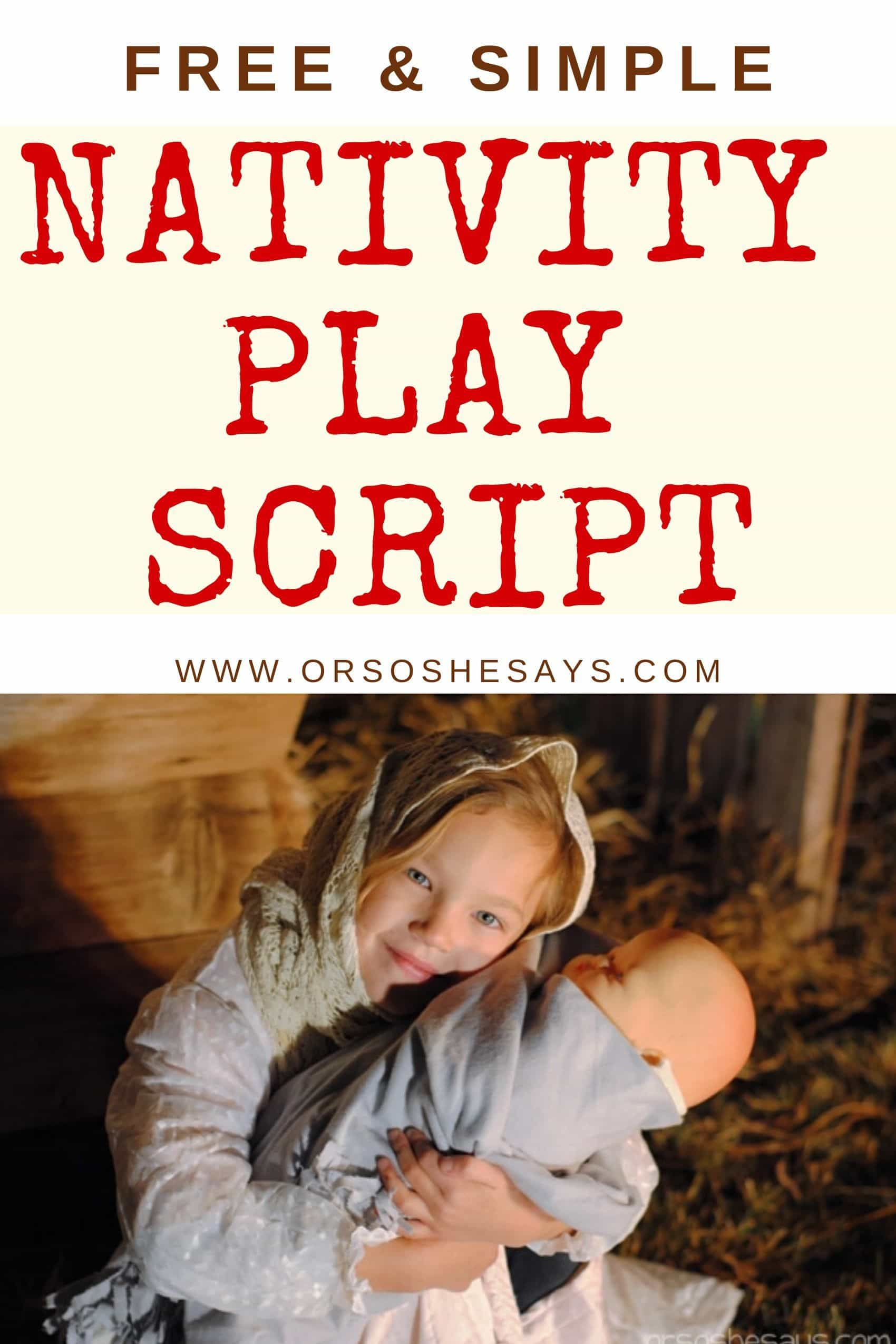 Simple Nativity Play Script for Children ~ Totally Free!