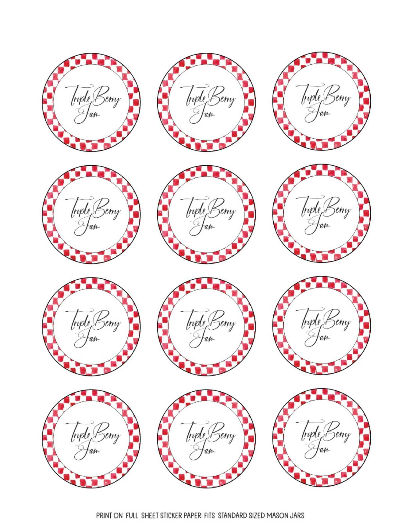 Simply Pretty Jam Jar Labels (Free Printable in  Styles)