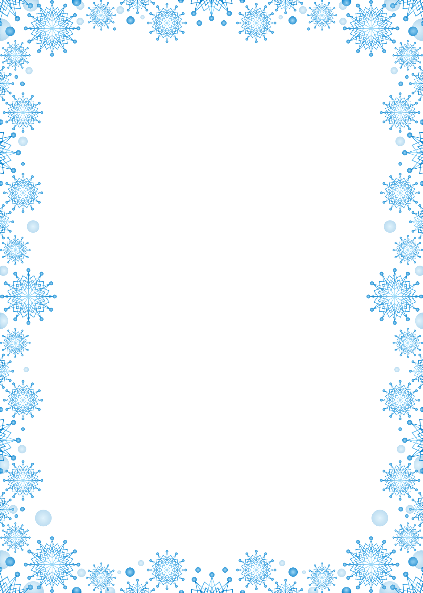 Snowflakes frame - Free vector clipart images on creazilla