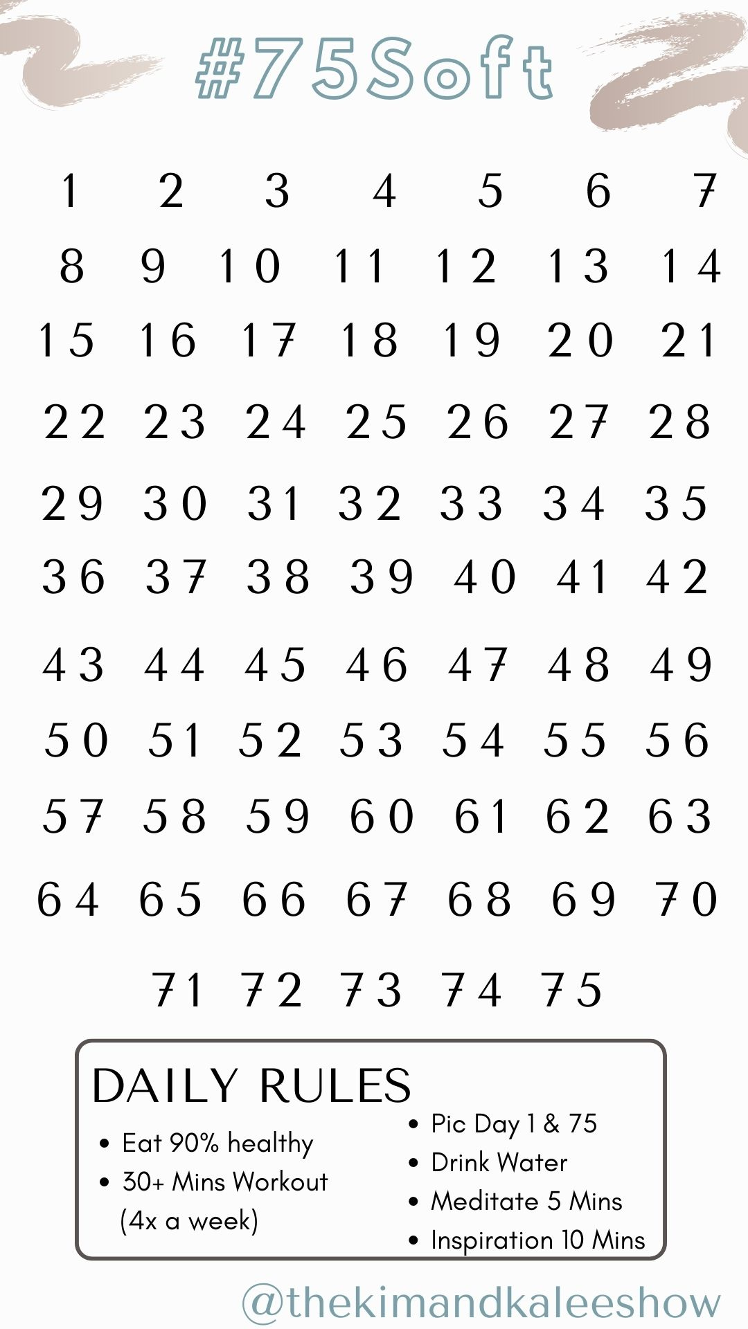 Soft Challenge – The Rules, Printables & Meal Plan