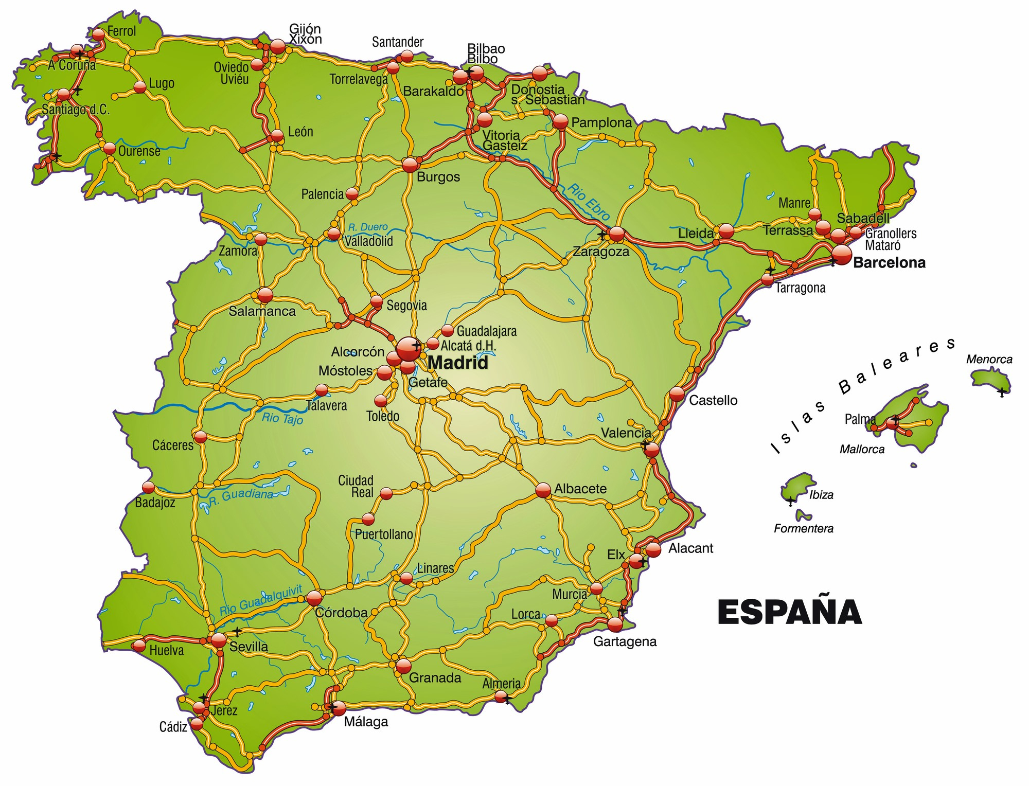 Spain Maps  Printable Maps of Spain for Download