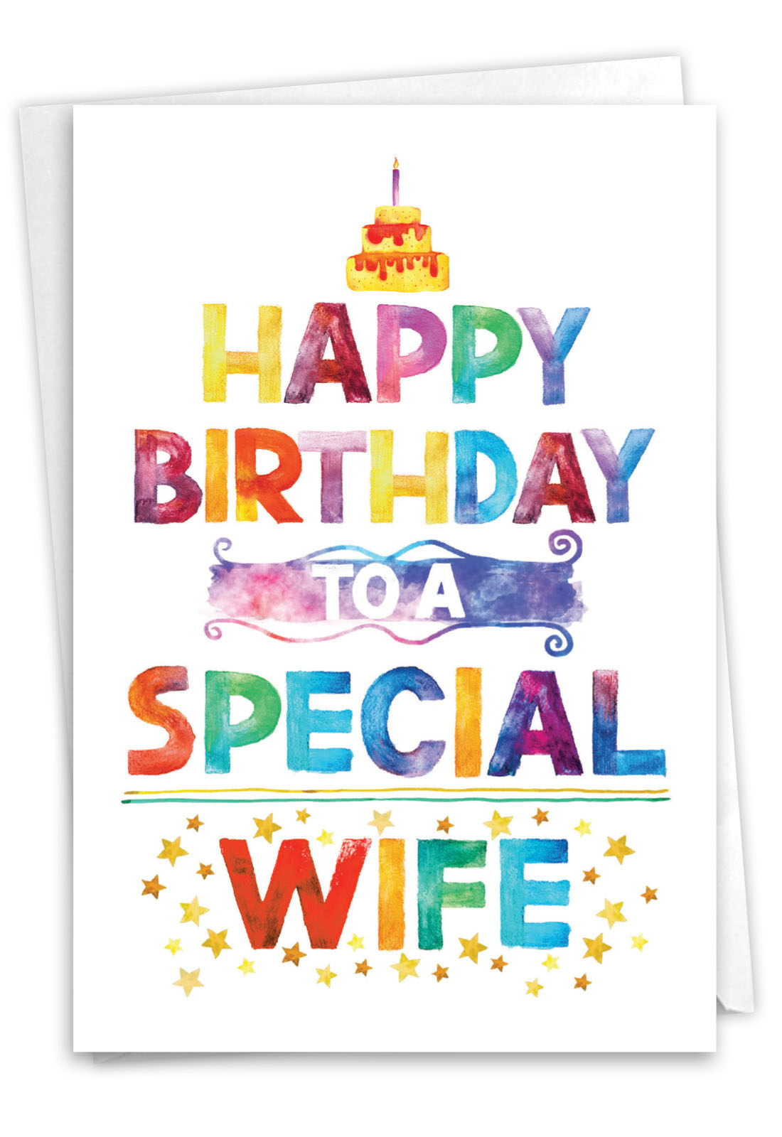 Special Wife: Beautiful Birthday Greeting Card