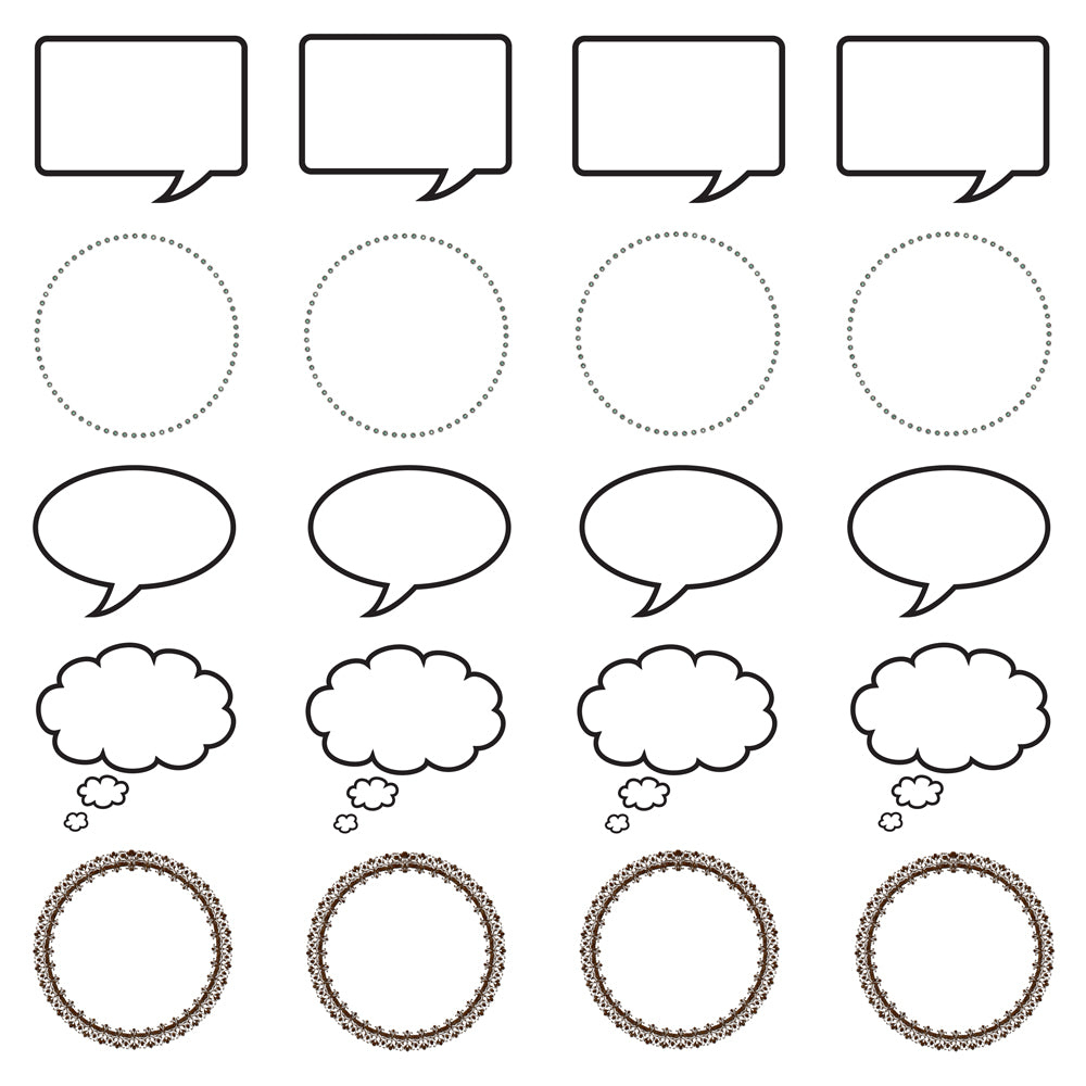Speech Bubbles  Printable Stickers - DIY Craft Club