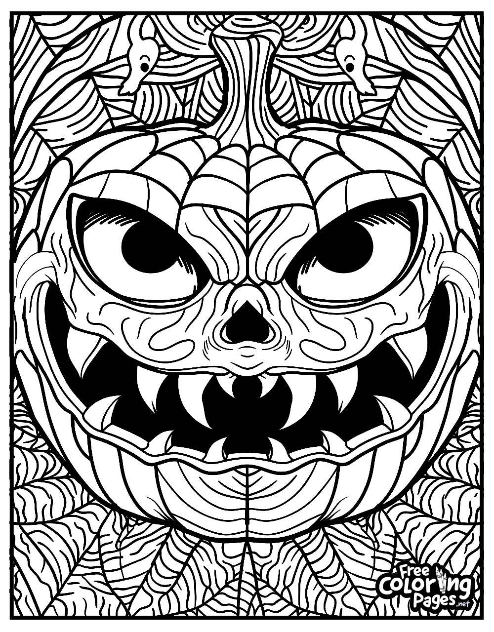 Spooky Halloween Coloring Pages - Free Coloring Pages