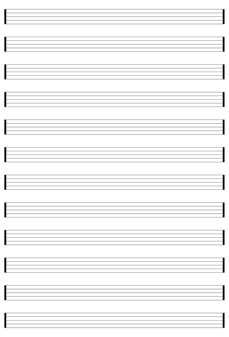 Staff Paper Blank Sheet Music -  Free PDF Printables  Printablee