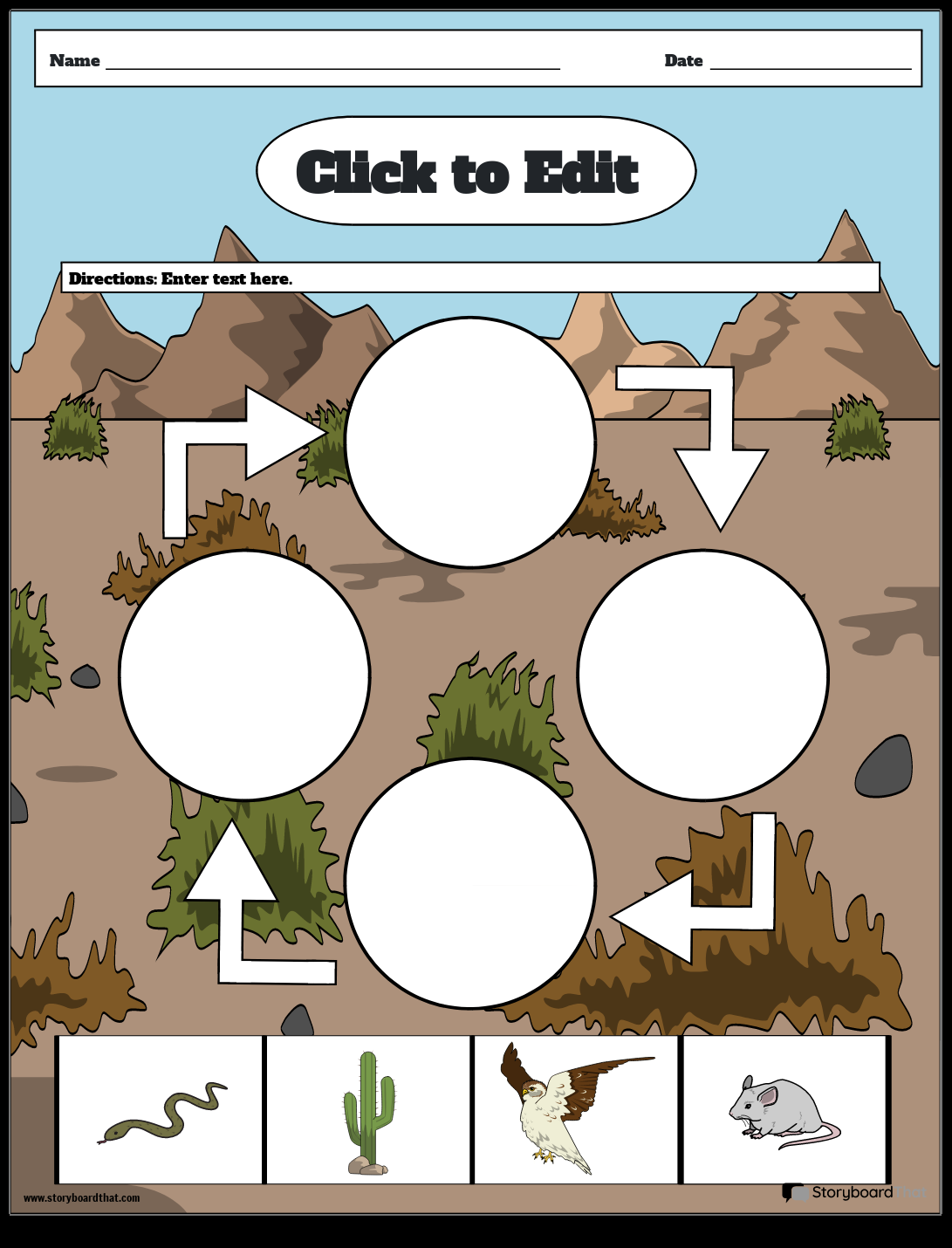 Storyboard That: Free Food Chain Worksheet Templates