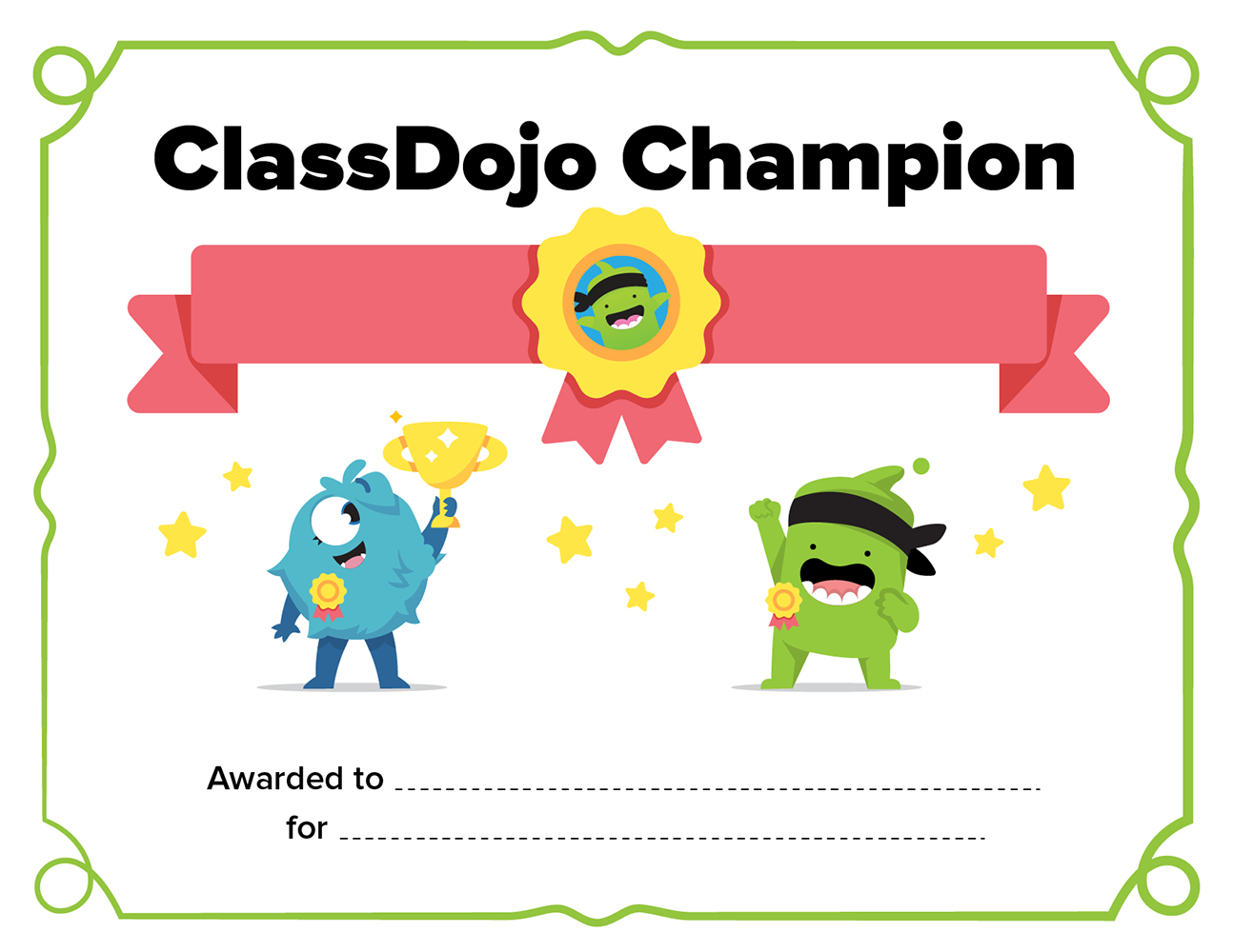 Student Certificates  ClassDojo