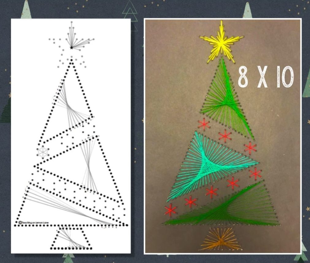 Student Made Holiday String Art Gift