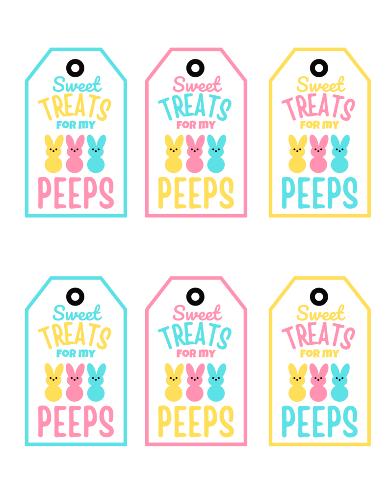 Sweet Treats for My Peeps Free Printable Gift Tags - Baking You Sweet Treats for My Peeps Free Printable Gift Tags - Baking You