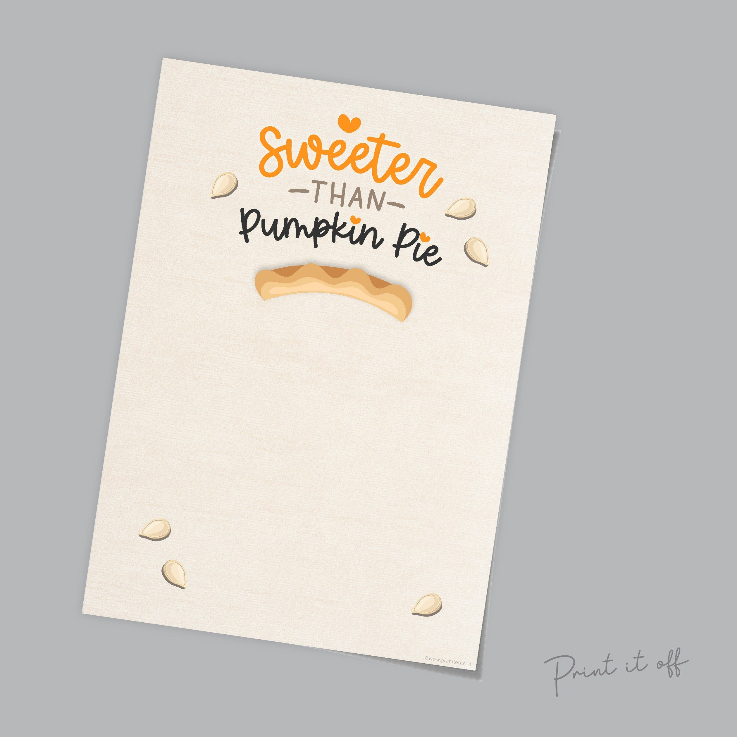 Sweeter than Pumpkin Pie / Footprint Art Craft / Thanksgiving Fall Aut