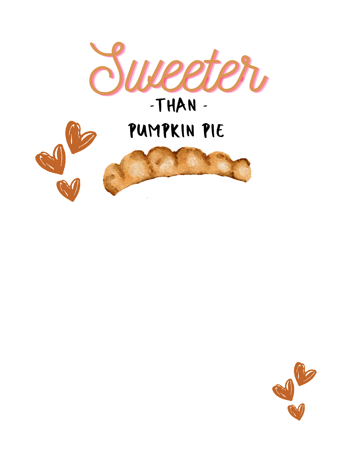 Sweeter Than Pumpkin Pie Footprint Craft – Free Printable for