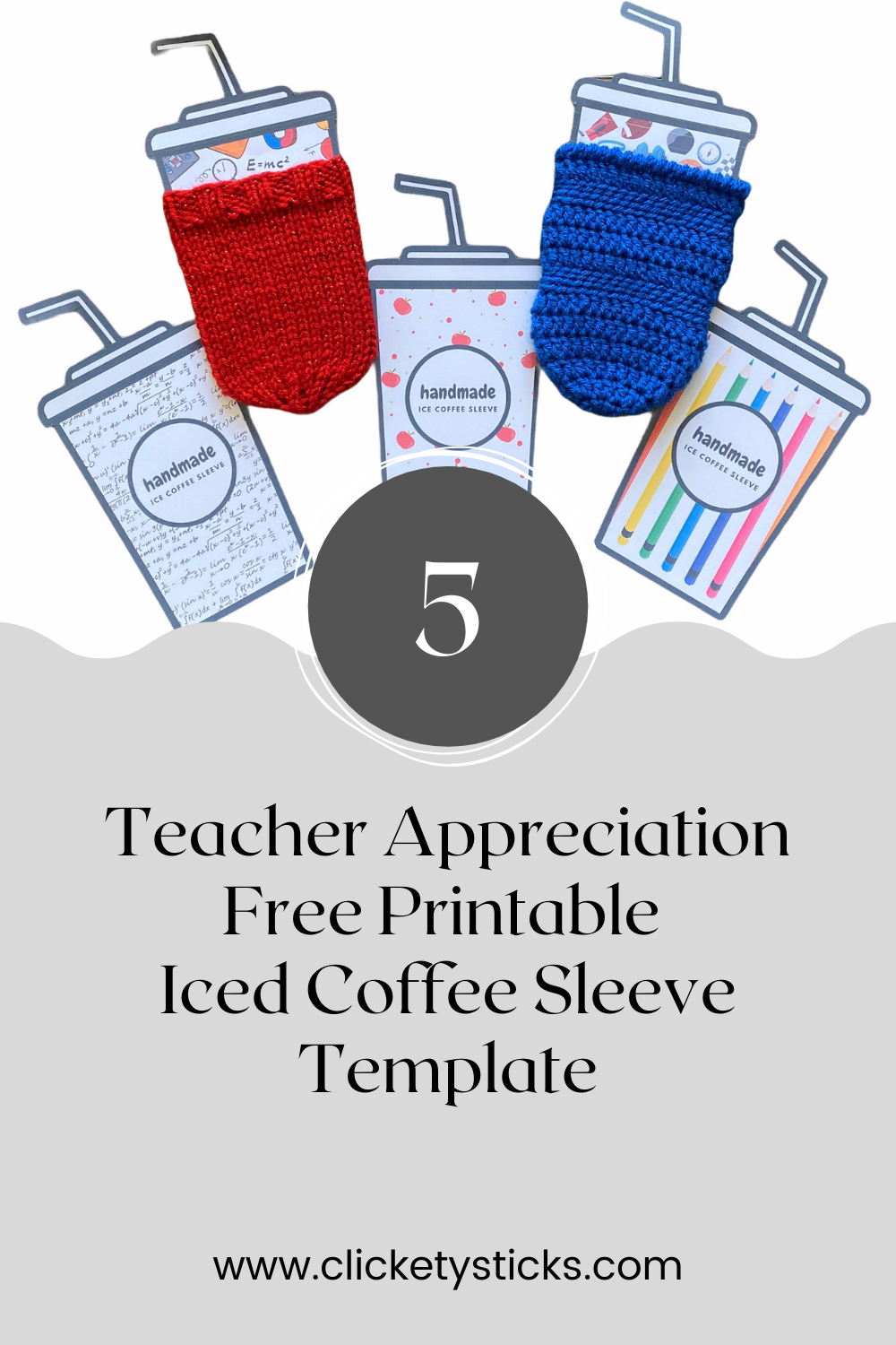 Teacher Appreciation - Free Printable Iced Coffee Sleeve Template Teacher Appreciation - Free Printable Iced Coffee Sleeve Template