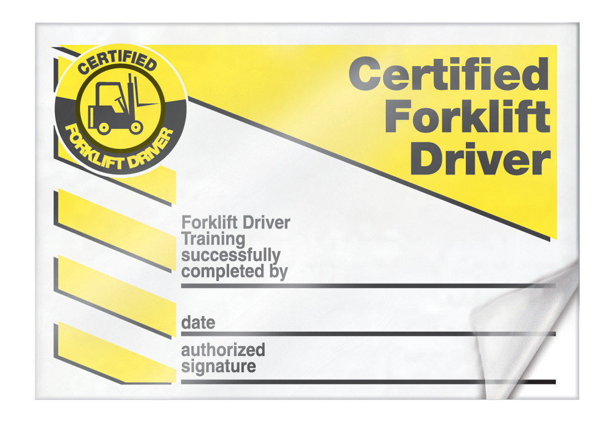 Template Forklift Licence Forklift Certification Cards /" X /