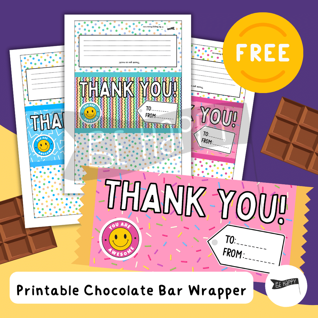 Thank You "You Are Awesome!" Printable Chocolate Bar Wrapper
