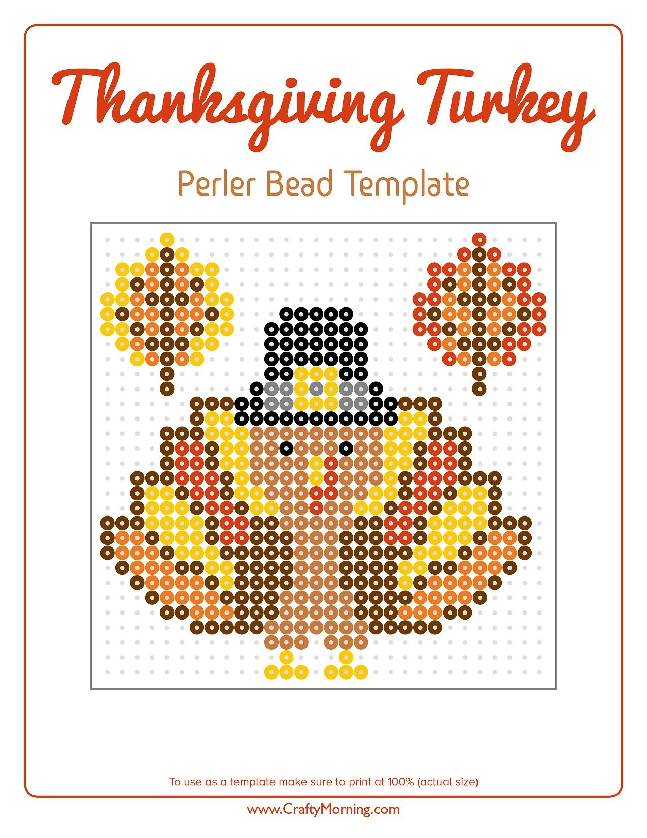 Thanksgiving Perler Bead Patterns - Crafty Morning
