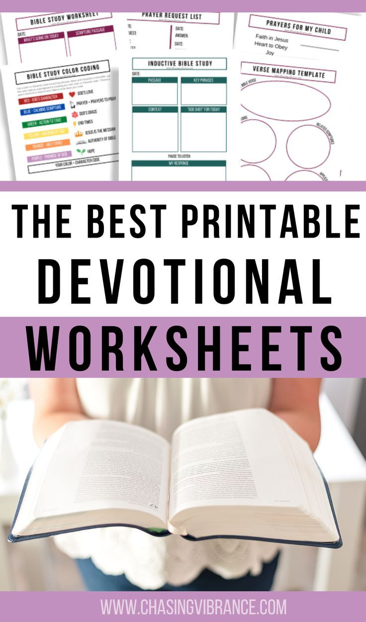The Best Free Printable Devotional Worksheets for Bible Study and