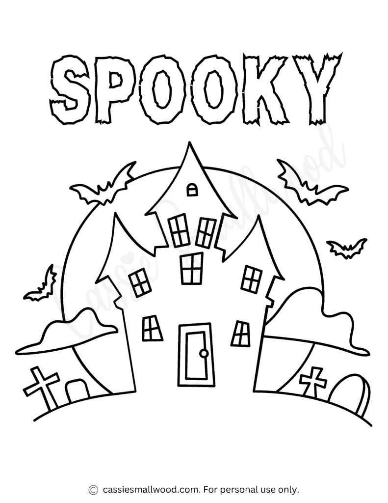 THE BEST Haunted House Coloring Pages - Cassie Smallwood THE BEST Haunted House Coloring Pages - Cassie Smallwood