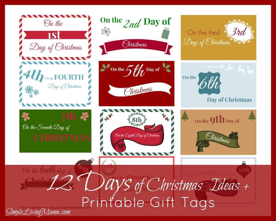 The Days of Christmas Ideas + Printable Gift Tags - Simple The Days of Christmas Ideas + Printable Gift Tags - Simple