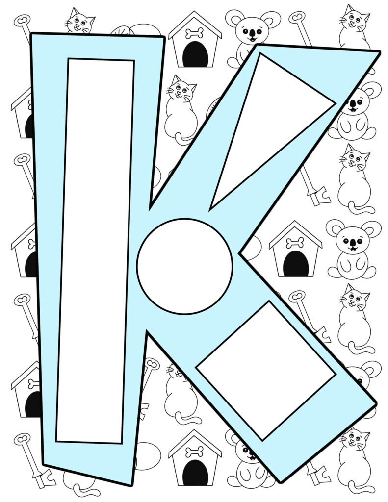The Letter K Craft for Preschool! (with free printable cutouts