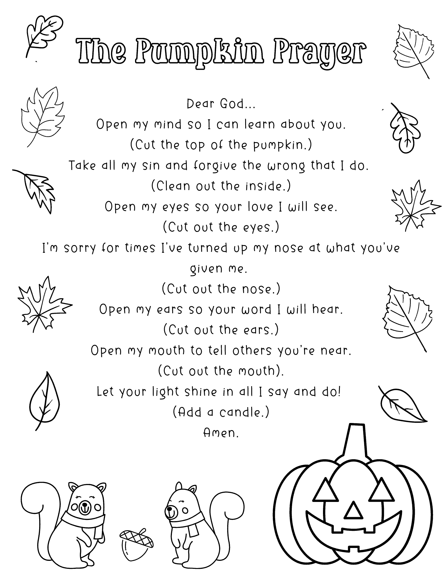 The Pumpkin Prayer Poem + Bible Verses + Printables - Out Upon The Pumpkin Prayer Poem + Bible Verses + Printables - Out Upon