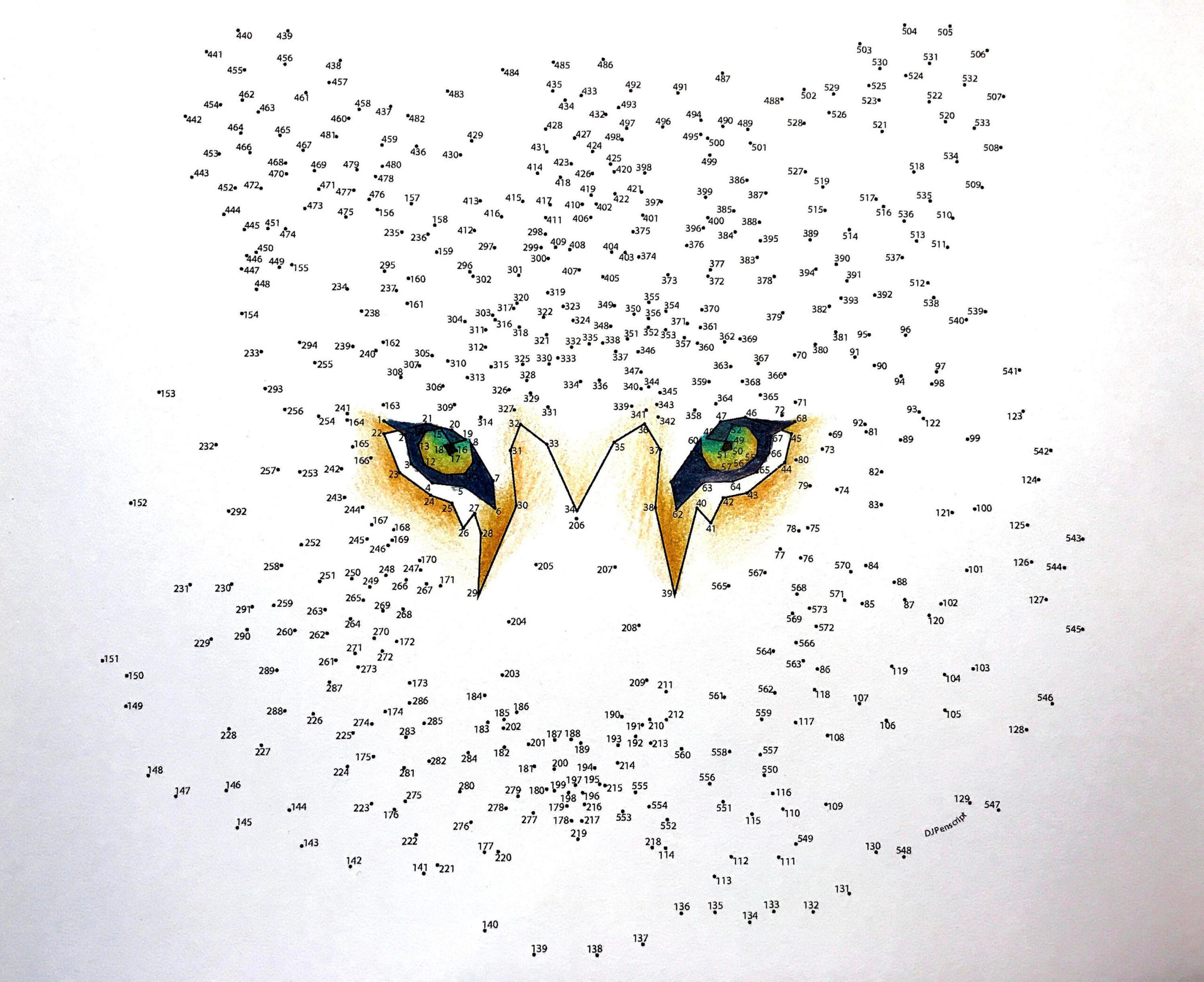 Tiger - Extreme Dot to Dot - PDF Activity and Coloring Page - Etsy UK