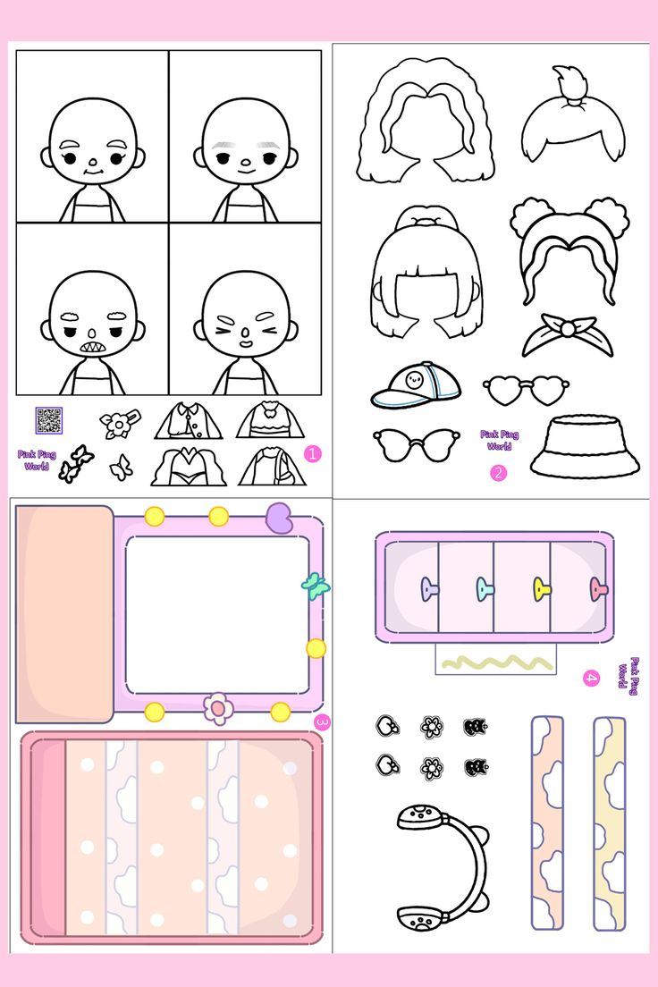 Toca Boca Paper Photocard Making Book DIY / Paper Toy / Printables