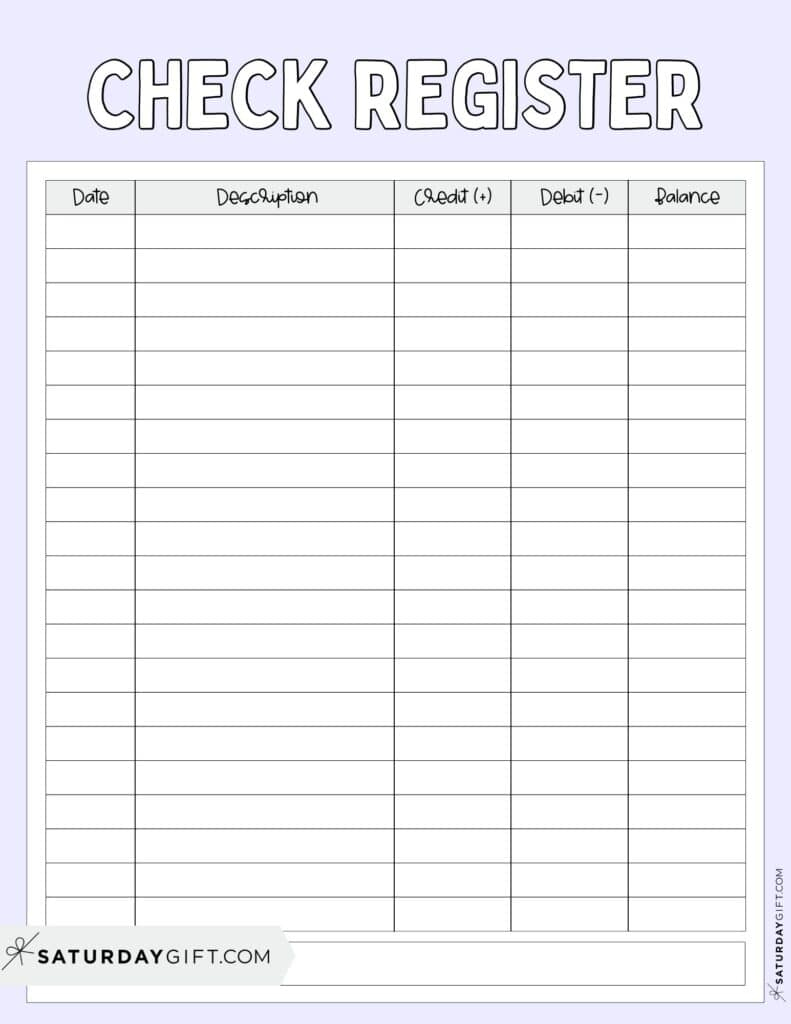 TransACT POS Printers Free Online Printable Check Register - Free