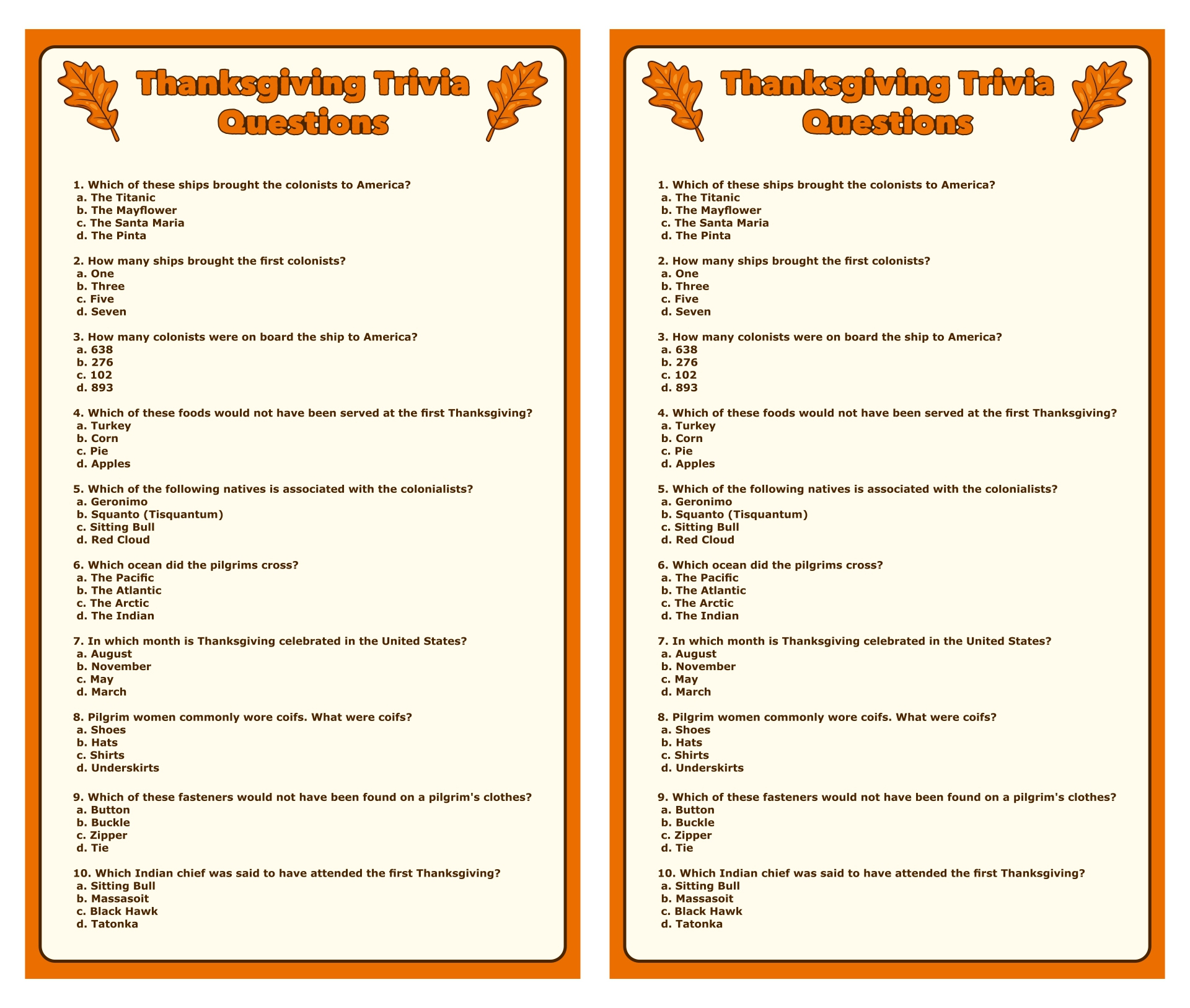 Trivia Questions And Answers -  Free PDF Printables  Printablee