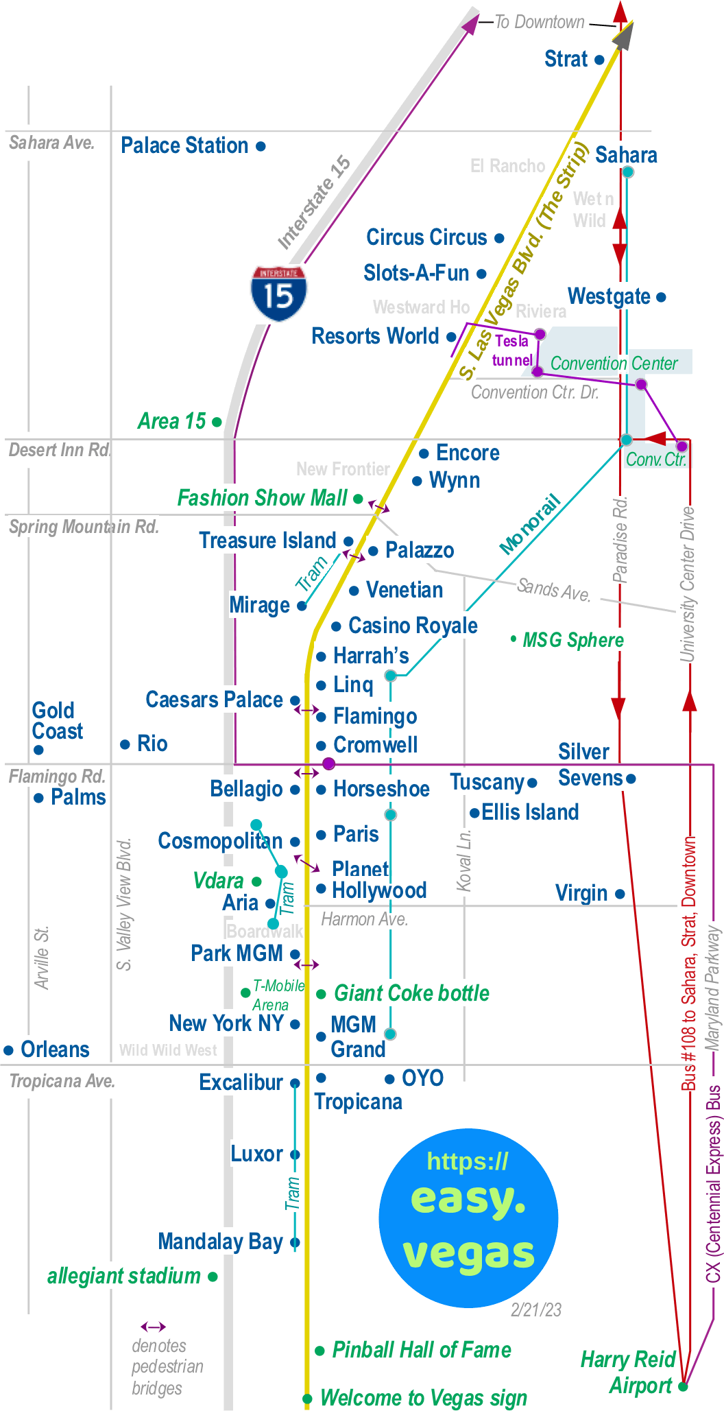 Ultimate Map of the Las Vegas Strip • The most complete and current!